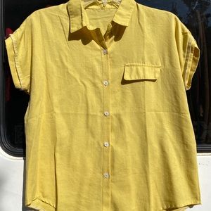Simple yellow women’s button up